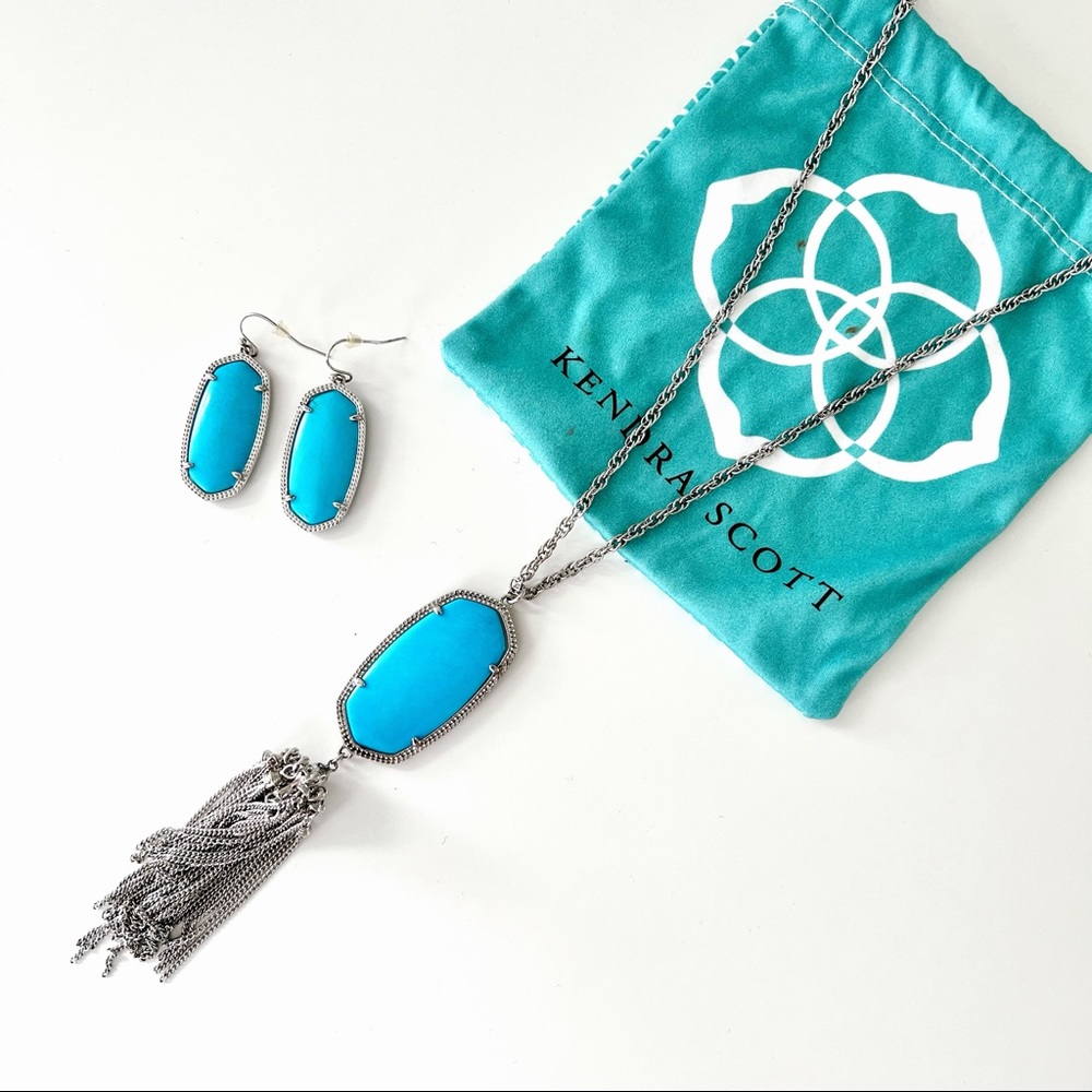 Kendra Scott Rayne Necklace & Elle Drop Earrings set